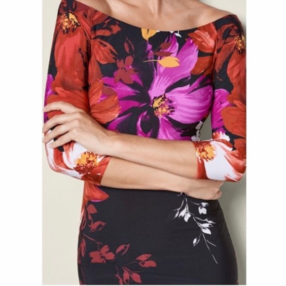 NWOT floral black dress Size XS - Picture 3 of 6